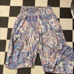 #110. Paisley Print Wide-Leg Pants